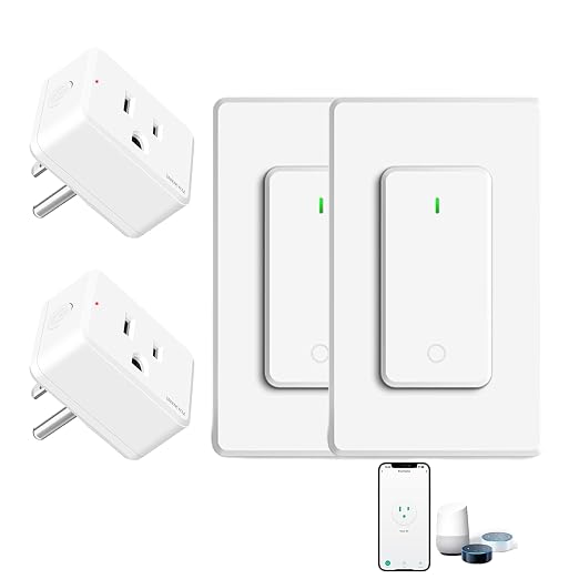 WiFi Plug with Switch, Compatible with Alexa and Google Home via Tuya, Compact by greencycle