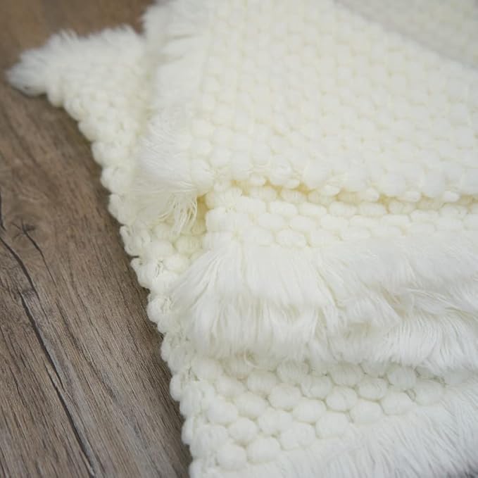 Zeroest Baby Photography Props Basket Braid Wool Wrap Newborn Photo Shoot - Image 4