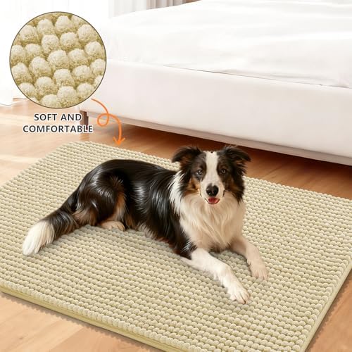 Smiry Dog Door Mat for Muddy Paws 30x20, Absorbent Low-Profile Doormats - Image 2