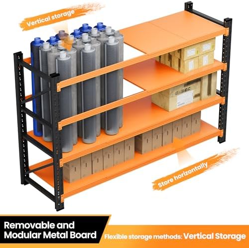 79” Wide Heavy Duty Metal Garage Shelving, Adjustable Storage Shelf - Image 5