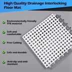 Tinideya 50 Pcs Drainage Interlocking Floor Tiles - Image 6