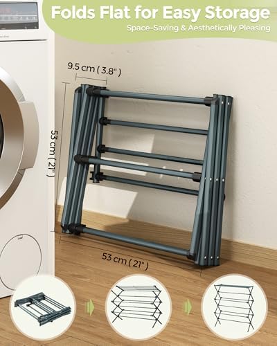 APEXCHASER 3-Tier Foldable Clothes Drying Rack, 37.6" H - Image 5