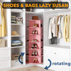 SpaceAid 6 Tier Rotating Shoe Rack Tower, Spinning Shoe Display Lazy Susan - Image 4