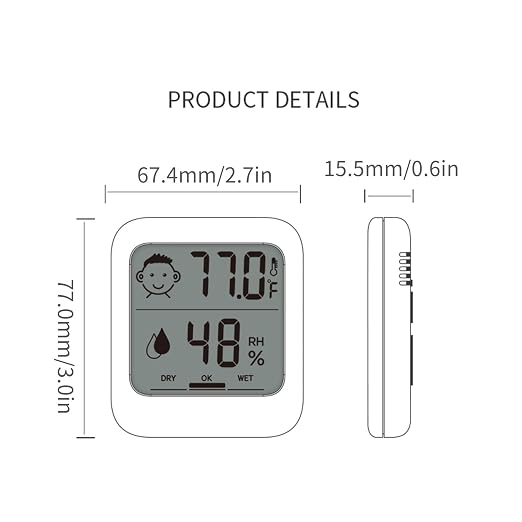 HATUSOKU Pack of 2 Digital Thermometer and Hygrometer - Image 6