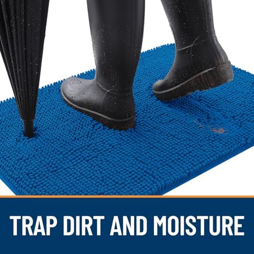 OLANLY Dog Door Mat for Muddy Paws 54x24, Super Absorbent Chenille Mud Mat - Image 2