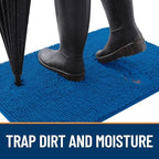 OLANLY Dog Door Mat for Muddy Paws 54x24, Super Absorbent Chenille Mud Mat - Image 2