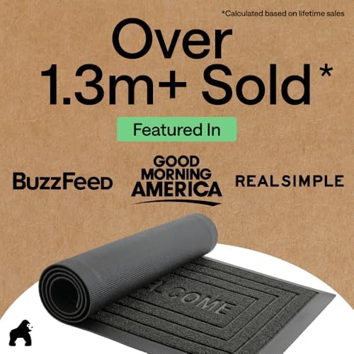 GORILLA GRIP WeatherMAX Door Mat, Indoor Outdoor Use - Image 4