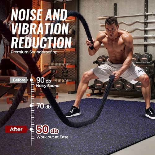 SUPERJARE 0.79'' Extra-Thick 48 Pcs 192 Sq Ft Exercise Equipment Mats - Image 4