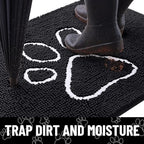 Smiry Dog Door Mat for Muddy Paws, Absorbent Non Slip Dirt Trapper - Image 2