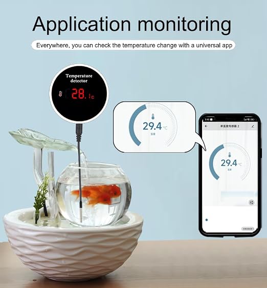 WiFi Refrigerator Thermometer: Digital Fridge Thermometer, LCD Display - Image 3
