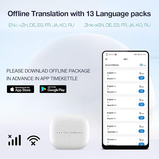 Timekettle M3 3-in-1 Language Translator Earbuds, Real-Time Translation in 43 - Image 6