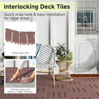 Rovibek 44 PCS Interlocking Deck Tiles, All Weather Patio Tiles - Image 3