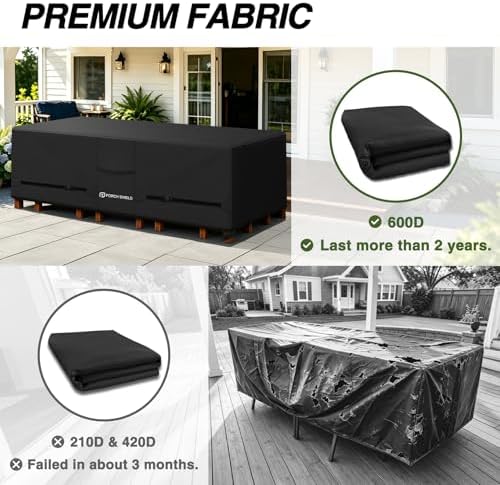 Porch Shield Waterproof Rectangular Patio Table Cover 75 x 43 inch - Image 5