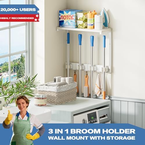 Olakee Broom Holder Wall Mount - Image 2