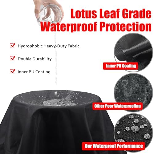 Grill Cover, 55 inch Heavy Duty BBQ Gas Grill Cover - Image 5