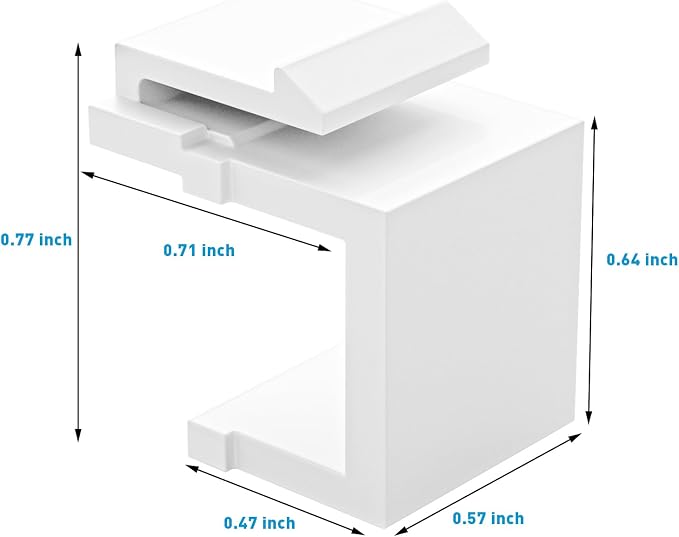 50-Pack Blank Keystone Jack Inserts - Image 5