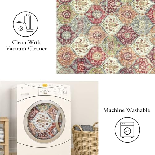 Lahome Moroccan Hallway Runner, 2x6 Kitchen Runner Rug Non Skid Washable - Image 4