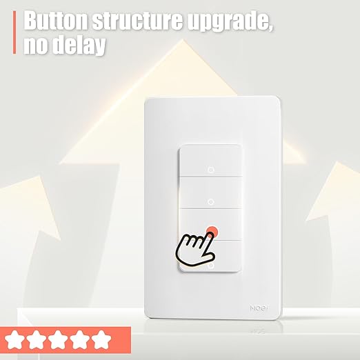 MOES Smart Double Light Switches, 2nd Generation Wi-Fi 2 Gang Single Pole Switch - Image 3