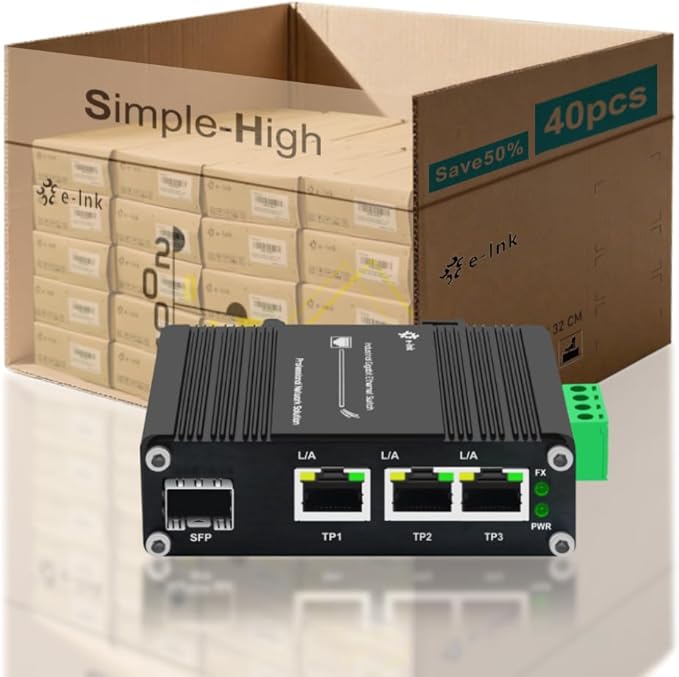 40pcs Throncom Industrial Gigabit 3 Ports Ethernet Fiber Switch Sold by Case by WelcometotheThroncom