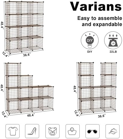 C&AHOME Wire Cube Storage, 12 - Image 3