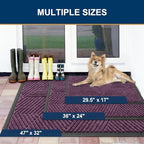 Smiry Front Door Mat Outside Entrance, Low Profile Rubber Doormat - Image 2