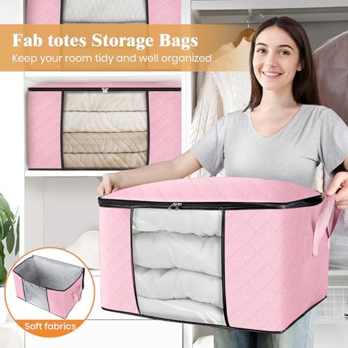 Fab totes 8 Pack Storage Bags for Clothes Blanket Storage Bins - Image 5