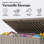 LAUSAINT HOME 150 Gallon Resin Deck Box, Package Delivery Box - Image 5