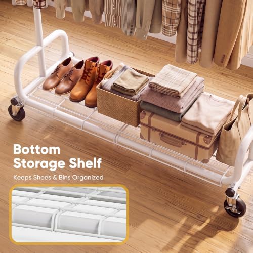 HOKEEPER Clothes Rack Load 450LB Clothing Rack Height Adjustable White - Image 6