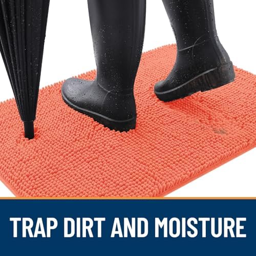 OLANLY Dog Door Mat for Muddy Paws 59x20, Super Absorbent Chenille Mud Mat - Image 2