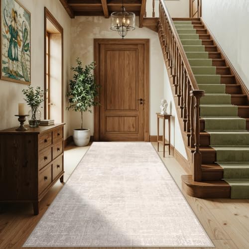Washable 4x8 Hallway Area Rug: Abstract 8ft Water Resistant Soft Entry Kitchen - Image 6