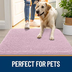 OLANLY Dog Door Mat for Muddy Paws 44x24, Super Absorbent Chenille Mud Mat - Image 6
