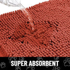 Smiry Dog Door Mat for Muddy Paws, Absorbent Non Slip Dirt Trapper - Image 5