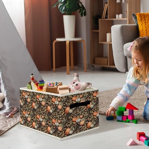Rustic Fall Pumpkin Storage Bins & Boxes - Image 2