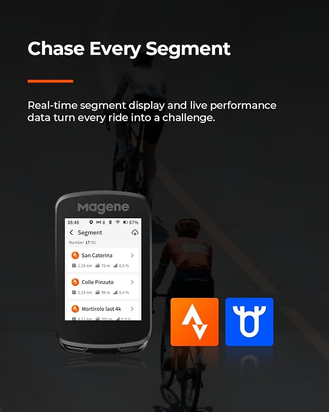 Magene C606 V2 Bike Computer GPS – 2.8" Color Touchscreen, Live Segments - Image 5