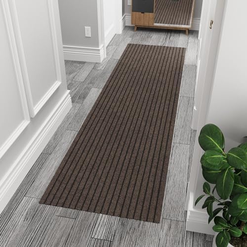 Ottomanson 2x8 Runner Rug, Non-Slip Dirt Trapper Indoor Outdoor Door Mat by Ottomanson