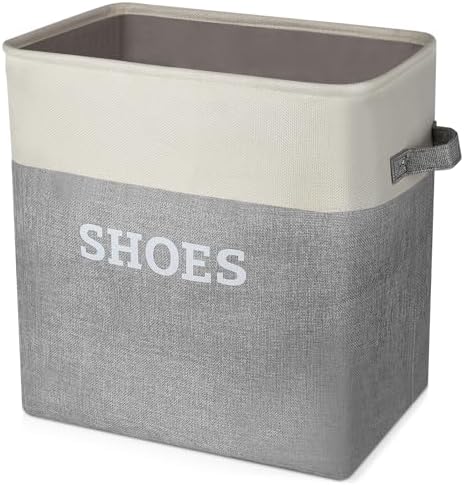 Lukeline Fabric Shoe Basket for Entryway, Hallway or Mudroom by LuKeline