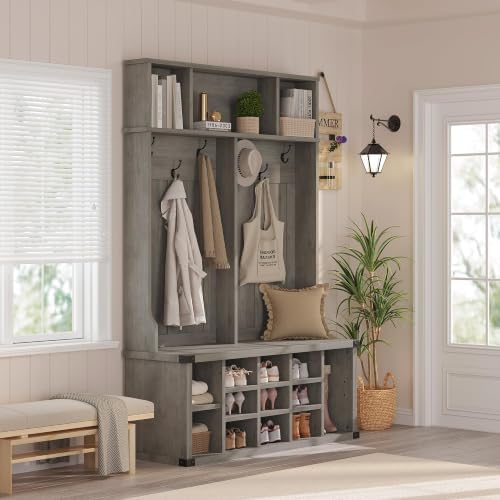 Takywep Extra Large 51" Entryway Hall Tree - Image 7