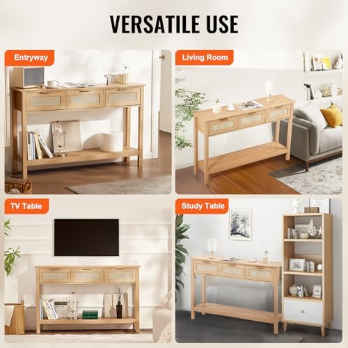 VEVOR 51.3" Rattan Console Table - Image 7