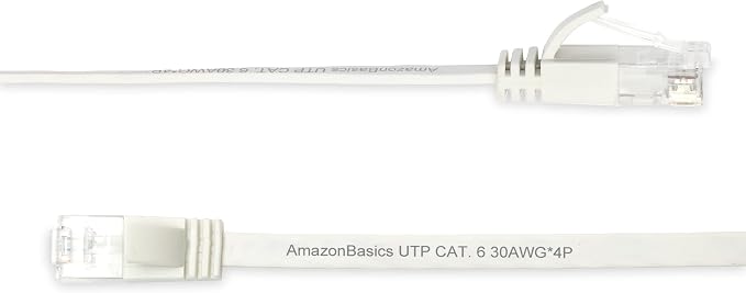 Amazon Basics Cat 6 Ethernet RJ45 10Gbps Flat Network Cable, 100ft Snagless - Image 2