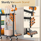 Broom Holder with Cleaning Supplies Organizer, 30.7"Wx11.8"Dx34.6"H - Image 5