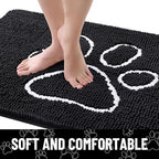 Smiry Dog Door Mat for Muddy Paws, Absorbent Non Slip Dirt Trapper - Image 4