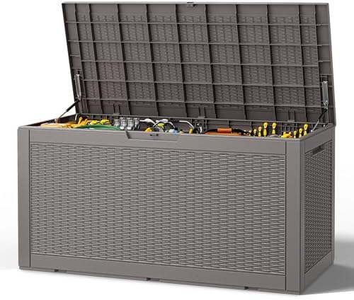 Outdoor Storage Box, Resin Deck Boxes Indoor and outdoor, Waterproof Storage by NBYSGO