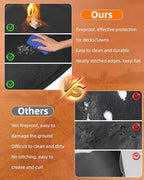 40" Round Fireproof Grill Mat for Deck & Patio, Double-Sided Silicone Coated - Image 6