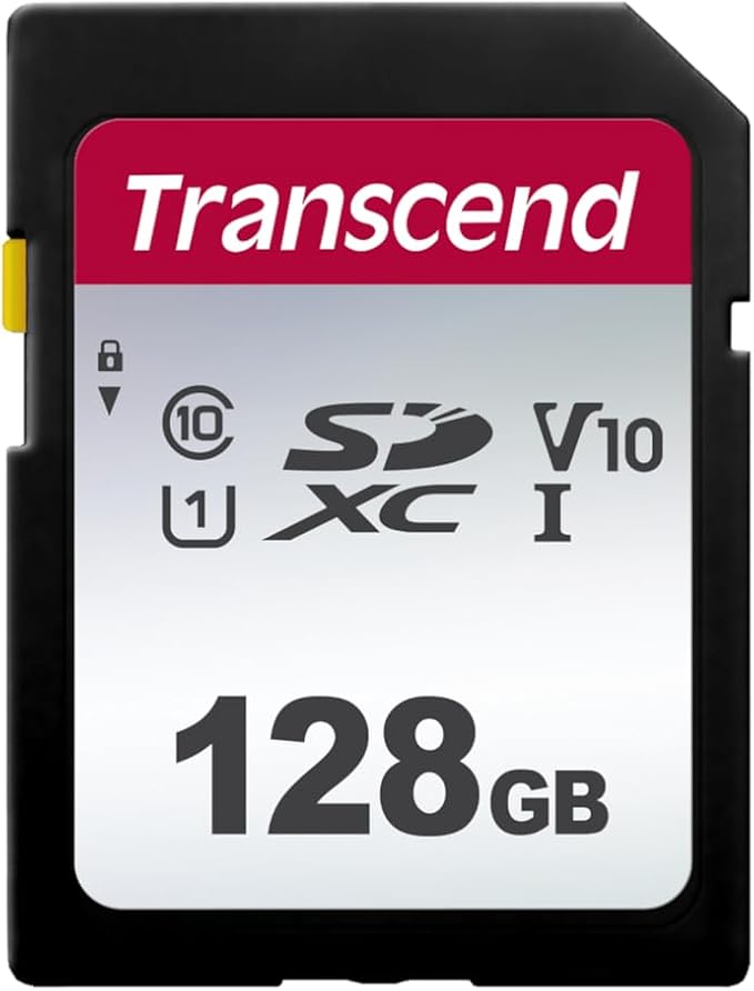 Transcend SDC300S 128GB SDXC SD Card, Compatible by Transcend