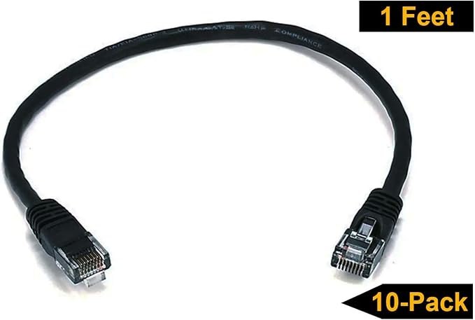 iMBAPrice 1' Cat5e Network Ethernet Patch Cable, 10 Pack - Image 3