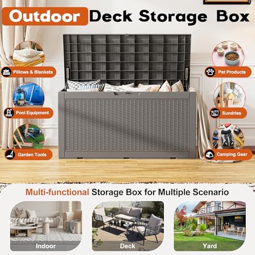 Outdoor Storage Box, Resin Deck Boxes Indoor and outdoor, Waterproof Storage - Image 3
