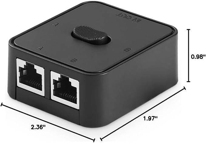 Binardat Gigabit Network Switcher, Passive Ethernet Selector, in/Out to A or B - Image 8