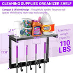 Heavy Duty Broom Holder Wall Mount, All-Metal Mop Rack - Image 2