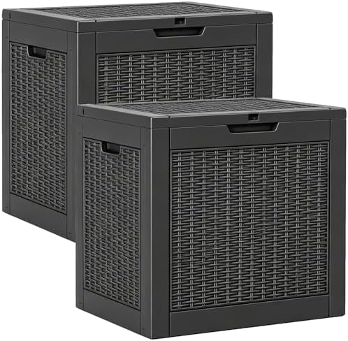 Outdoor Storage Box, Resin Deck Boxes Indoor and outdoor, Waterproof Storage by NBYSGO