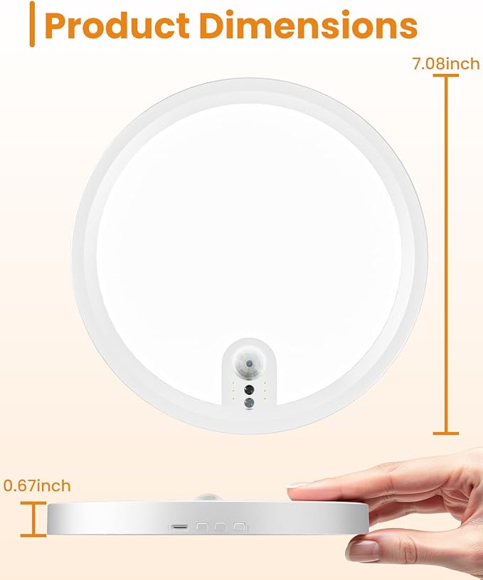Wireless Motion Sensor Ceiling Light, 7 Inch - Image 7